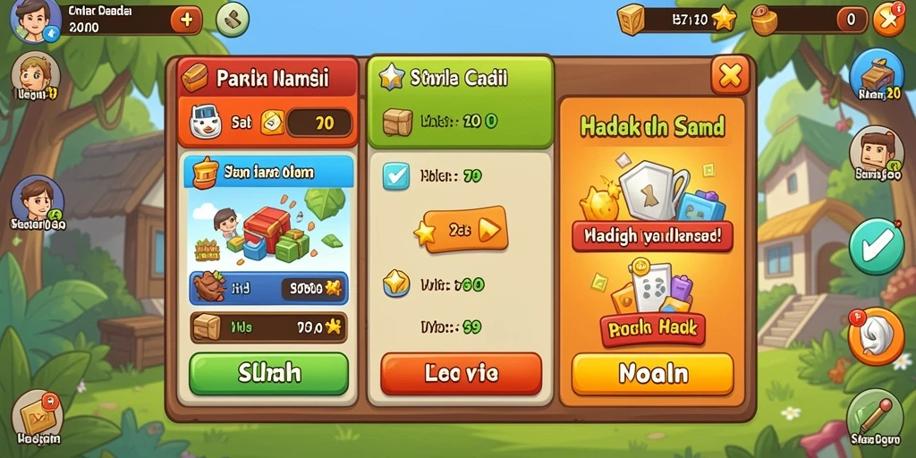 Menampilkan berbagai opsi permainan menarik.